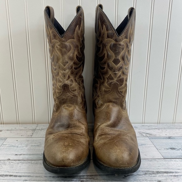 Laredo Men's (68384) 12" All Leather 2” Heel Classic Cowboy Western Boot 11.5EW - Picture 2 of 15